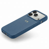 Blue Magnetic Leather iPhone Case