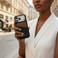 Black iPhone Case with Card Holder Two Colors