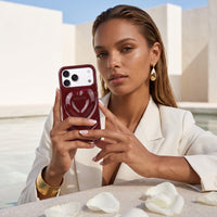 Wine 3D Heart Design iPhone Case