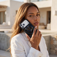 Black 3D Heart Design iPhone Case