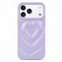 Purple 3D Heart Design iPhone Case