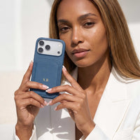Blue iPhone Case with Card Holder