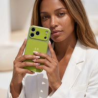 Green Personalized iPhone Case With Leather