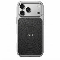 Black Personalized Magnetic iPhone Case With Leather