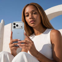 Blue Personalized iPhone Case With Leather