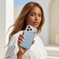 Blue Personalized iPhone Case With Leather