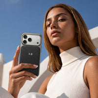 Black Personalized iPhone Case With Leather