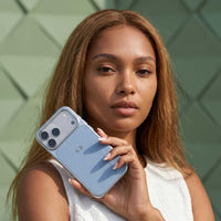 Blue Personalized iPhone Case With Leather