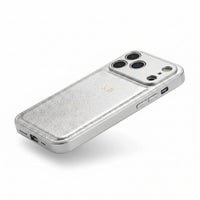 Silver Personalized Leather iPhone Case
