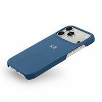Dark Blue Leather Snake iPhone Case - Snap Bands