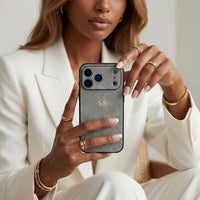 Gray Suede iPhone Case - Snap Bands