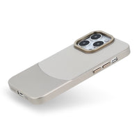 Gray Two - Tone Monogrammed Leather iPhone Case - #Snap Bands#