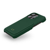 Green Card Holder Leather iPhone Case - Snap Bands