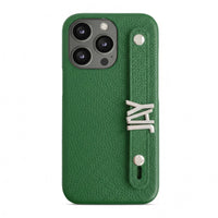 Green Leather iPhone Case - Snap Bands