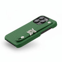 Green Leather iPhone Case - Snap Bands