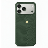 Green Leather Snake iPhone Case - Snap Bands