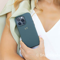 Green Magnetic Leather iPhone Case - Snap Bands