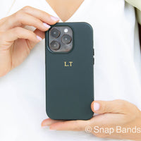 Green Magnetic Leather iPhone Case - Snap Bands