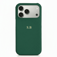 Green Pebble Leather iPhone Case - Snap Bands