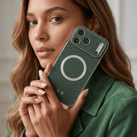 Green Personalized Magnetic Leather iPhone Case - #Snap Bands#