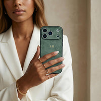 Green Suede iPhone Case - Snap Bands