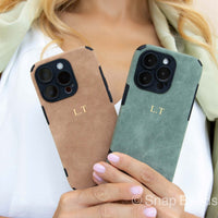 Green Suede iPhone Case - Snap Bands