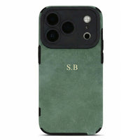 Green Suede iPhone Case - Snap Bands