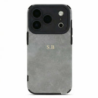 Grey Suede iPhone Case - Snap Bands