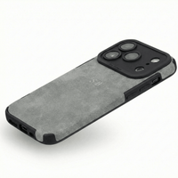Grey Suede iPhone Case - Snap Bands