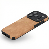 Brown Suede iPhone Case