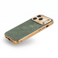 Green Lambskin Leather Custom iPhone Case