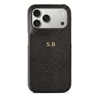 Black Leather Snake iPhone Case