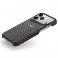 Black Leather Snake iPhone Case