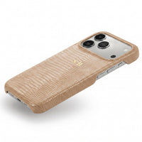 Khaki Leather Snake iPhone Case
