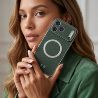 Green Personalized Magnetic Leather iPhone Case