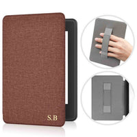 Brown Textured Leather Kindle Case with Hand Strap