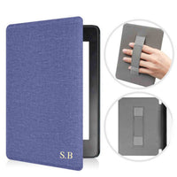 Royal Blue Textured Leather Kindle Case with Hand Strap