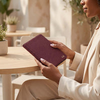 Wine Textured Leather Kindle Case with Hand Strap