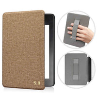 Beige Textured Leather Kindle Case with Hand Strap