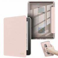 Light Pink Leather Kindle Case with Hand Strap