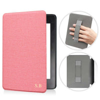 Pink Textured Leather Kindle Case with Hand Strap