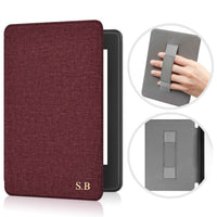 Wine Textured Leather Kindle Case with Hand Strap