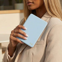 Light Blue Leather Kindle Case with Hand Strap