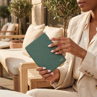 Green Leather Kindle Case with Hand Strap