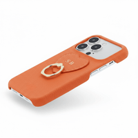 Orange Heart Ring Leather iPhone Case - Snap Bands