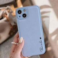 Personalized Leather iPhone Case - #Snap Bands#