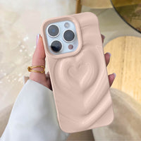 Pink 3D Heart Design iPhone Case - #Snap Bands#