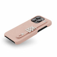 Pink Leather iPhone Case - Snap Bands