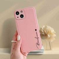 Pink Personalized Leather iPhone Case - #Snap Bands#