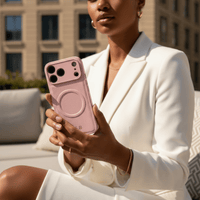 Pink Personalized Magnetic Leather iPhone Case - Snap Bands